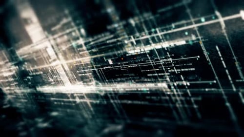 Abstract Futuristic Data Grid Network Motion Background