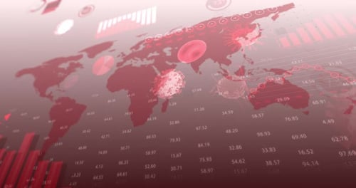Animated Global Medical Data Analysis with World Map and Virus