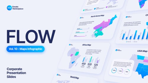 Flow - Maps Infographic Scenes Pack