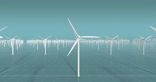 3D Windturbinen CG Windpark