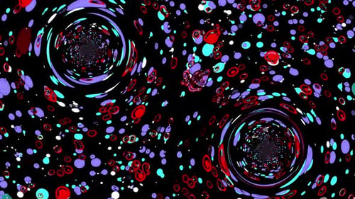 2 magnifiques boucles circulaires infinies, le premier cercle à gauche et le second à droite avec animation