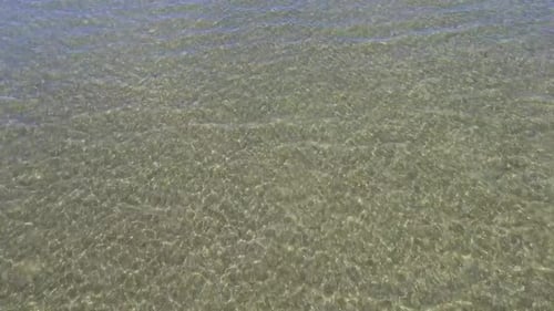 Aerial view of a scenic blue green lake