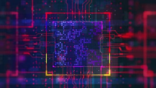 Abstract Circuit Chip Board digital Background