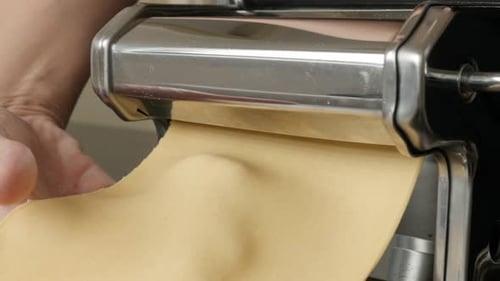 Preparing Dough in a Pasta Maker at Home