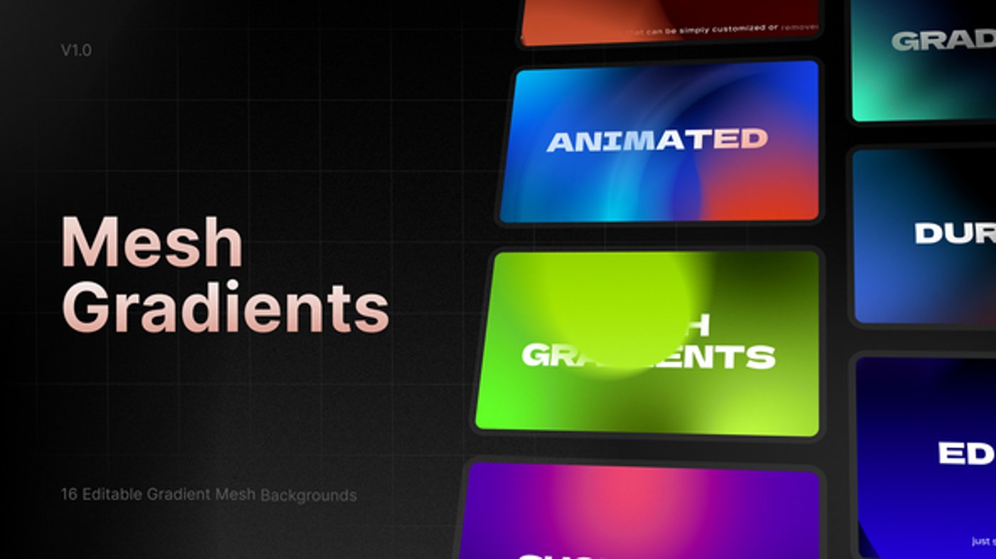 Motion Graphics: Animated Mesh Gradient Backgrounds, Elements ft ...