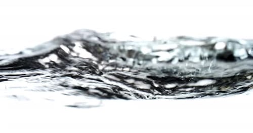 Undulating Water on White Background