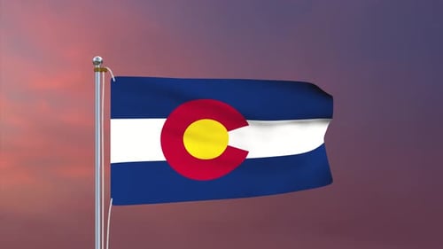 Smooth Animation of Colorado State Flag Waving
