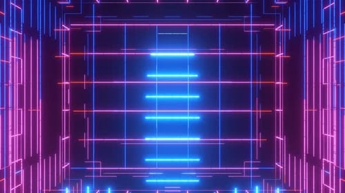 Laser Beams and Wireframe Squares