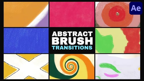 Animated Abstract Paint Brush Transition Pack