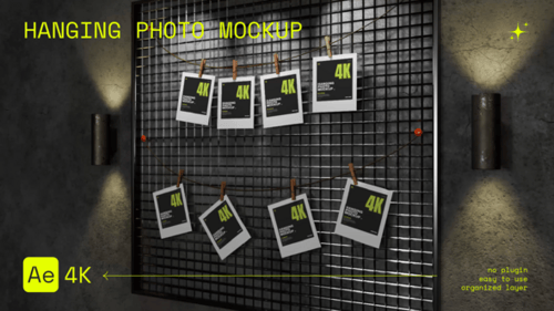 Hanging Photo Mockup