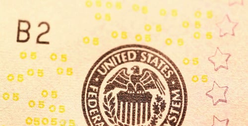Macro Shot of a Five Dollar Bill Details