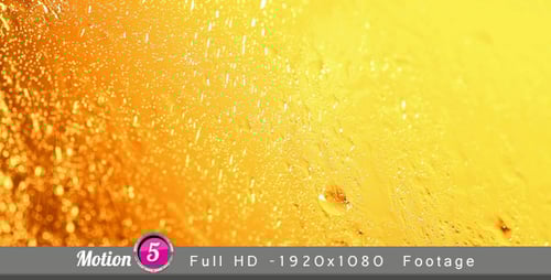 Water Droplets on Textured Golden Surface