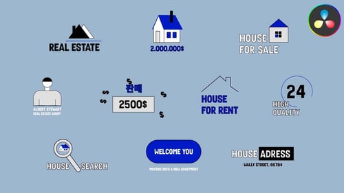 Real Estate Text Animations for DaVinci Resolve