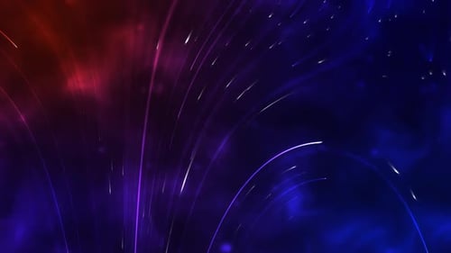Magic Particles Lines In Space Loop, 4K