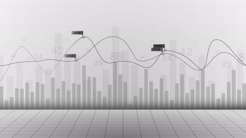 Dynamic Animated Business Data Graph with Moving Statistics