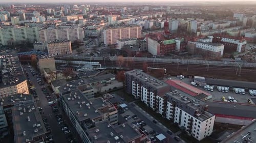 Aerial View of Residential Area in Europe City