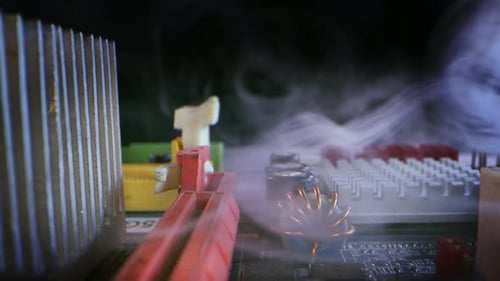 Detalles Electrónico de la placa base de