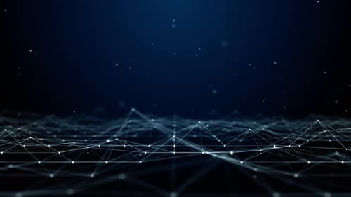 Animated Futuristic Technology Network Loop Background