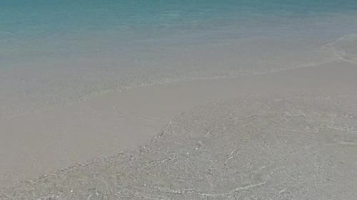 Warm seascape of seashore beach trip by blue lagoon with sand background near reef