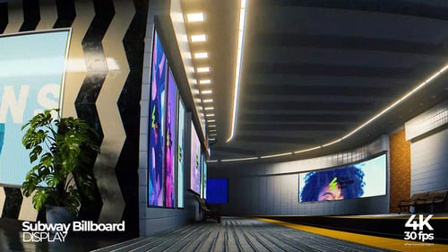 Subway Billboard Mockup