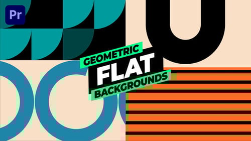 Animated Flat Geometric Backgrounds Pack