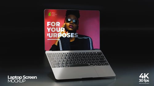 Dynamic Laptop Mockup Slideshow Display