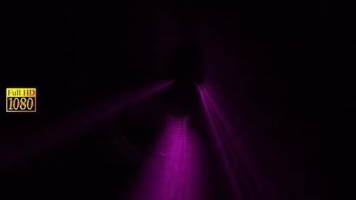 Abstract Futuristic Tunnel Travel with Glowing Purple Light
