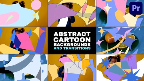 Abstract Cartoon Transitions | Premiere Pro MOGRT
