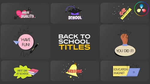 School Life Titles for DaVinci Resolve
