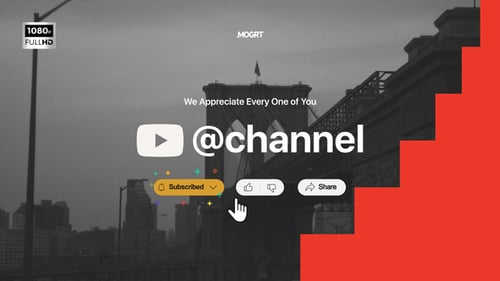 YouTube Channel Call to Action with Subscribe Like Share Buttons