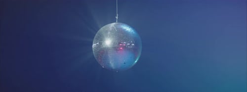 Boule disco argentée brillante