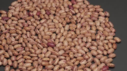 Red dry beans legumes rotating, Mediterranean nutrition, healthy diet, vegan or vegetarian food
