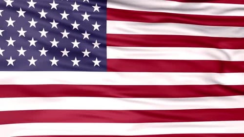 Waving American Flag Loop for Patriotic Events and Broadcasts