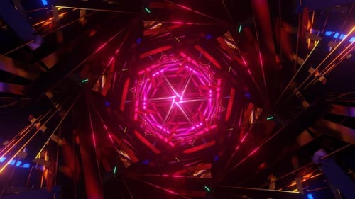 Stroboskop-Psychedelische Kaleidoskop-Muster Animation Geometrischer bunter Hintergrund