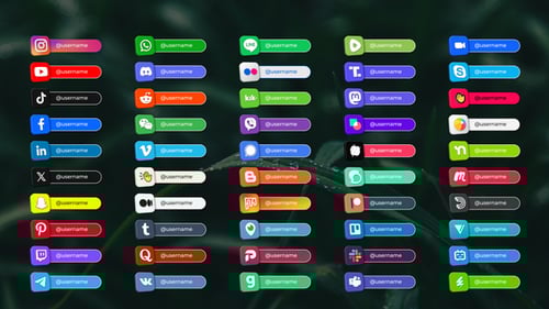 50+ Social Media Lower Thirds Template for After Effects