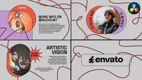 Smooth Lines Slideshow for DaVinci Resolve