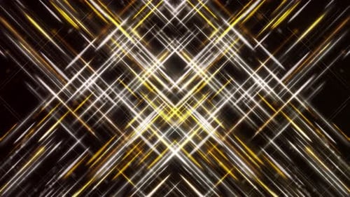 Carré ou losange technologique au néon brillant coloré formé par des flux étirés de rayures