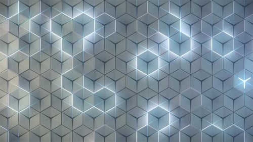 Weiße Sechsecke Hintergrundschleife