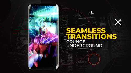 Dynamic Vertical Grunge Glitch Transitions for Social Media