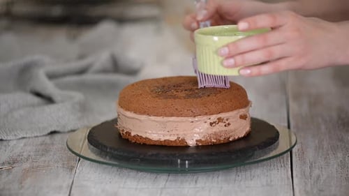 Pastel de galletas Someone Soaks By Brush con sirope