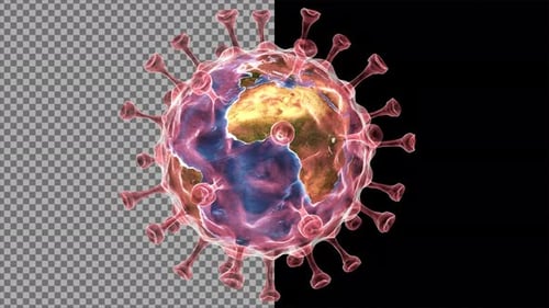 Animated Global Virus Encasing Earth