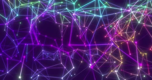 Fundo Loop De Movimento Abstrato Dinâmico Plexo Futurista Tecnologia