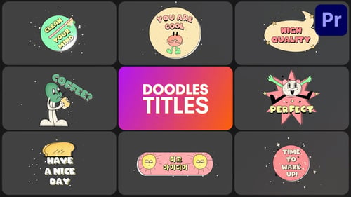 Comic Doodles Titles for Premiere Pro