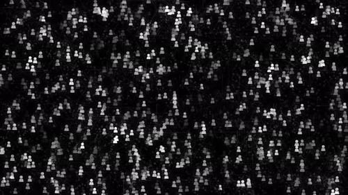 Animated People Icons Connecting in a Digital Network