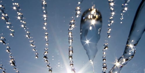 Sparkling Water Droplets Abstract Nature Background