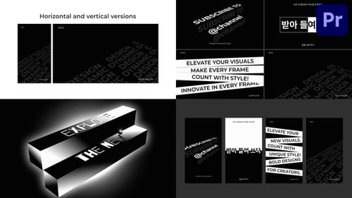 Black And White Typography for Premiere Pro