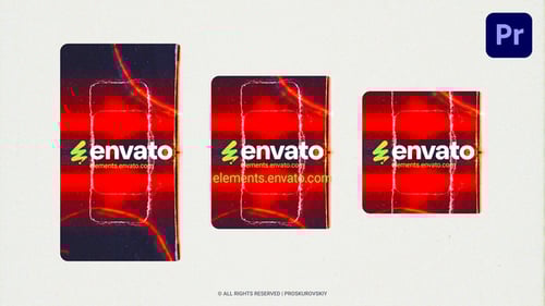 Retro Glitch Logo Reveal with Distorted Effects