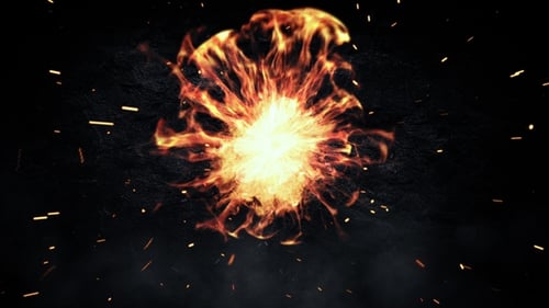 Cinematic Fire Explosion Logo Reveal with Sparks