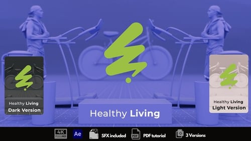 Modern 3D Health and Fitness Intro Animation