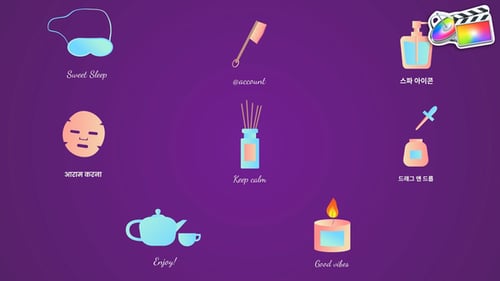 Spa Relaxing Icons And Titles for FCPX